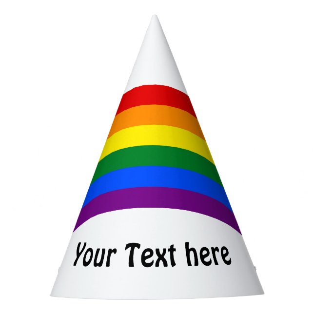 RAINBOW FLAG FLAG FARBEN + Ihre Ideen Partyhütchen (Vorderseite)