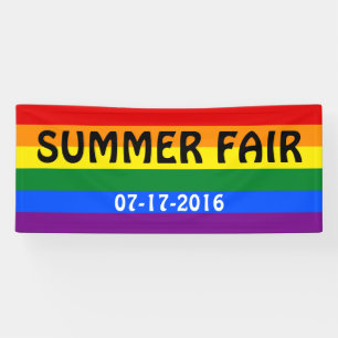 RAINBOW FLAG FLAG FARBEN / LGBT + Ihre Ideen Banner