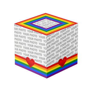 RAINBOW FLAG FLAG FARBEN mit Herz + Ihre Ideen Würfel