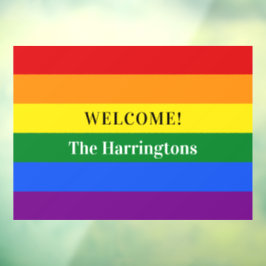 Rainbow-Flag für benutzerdefinierten Text Fensteraufkleber