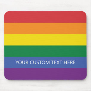 Rainbow-Flag für benutzerdefinierten Text Mousepad