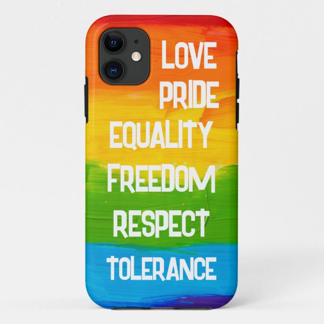 Rainbow Flag Gay Lesbian LGBT Case-Mate iPhone Hülle (Rückseite)