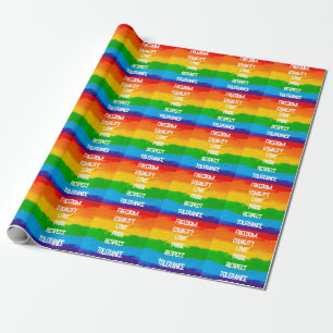 Rainbow Flag Gay Lesbian LGBT Geschenkpapier