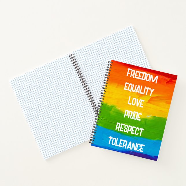 Rainbow Flag Gay Lesbian LGBT Notebook - Prix Notizbuch (Innenseite)