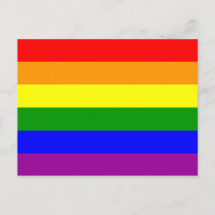 Rainbow Flag Gay Lesbian Pride Postkarte