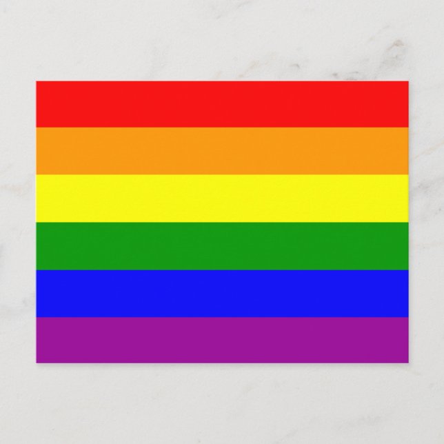 Rainbow Flag Gay Lesbian Pride Postkarte (Vorderseite)
