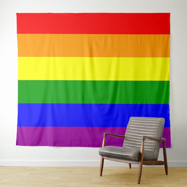 Rainbow Flag Gay Lesbian Prix Wandteppich (Beispiel (Horizontal))