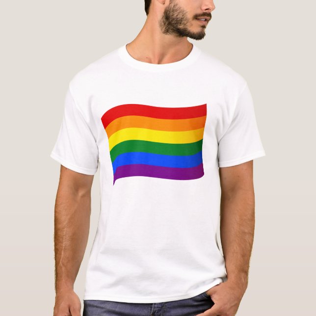 Rainbow Flag Gay Pride LGBT Liebe ist Liebe LGBTQ T-Shirt (Vorderseite)