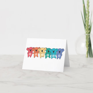 Rainbow Flag Gay Pride Lgbtq Koala Niedlich Koalas Dankeskarte