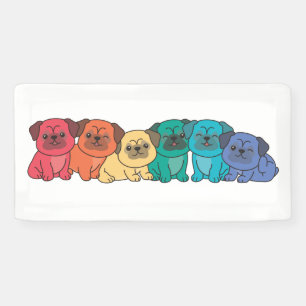 Rainbow Flag Gay Pride Lgbtq Mops Niedlich Hunde Banner