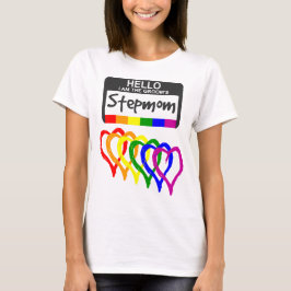 Rainbow Flag Heargroom Stepmuth Name Abzeichen T-Shirt