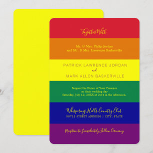 Rainbow-Flag-Hochzeit Einladung