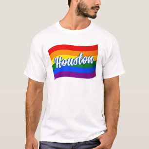 Rainbow Flag Houston Gay Pride LGBT LGBTQ T-Shirt