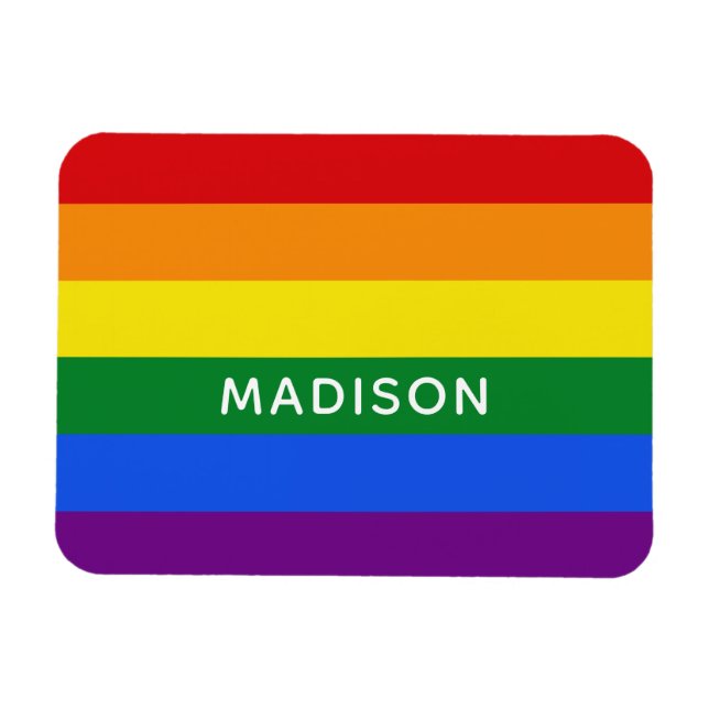 Rainbow Flag individuelle Name Magnet (Horizontal)