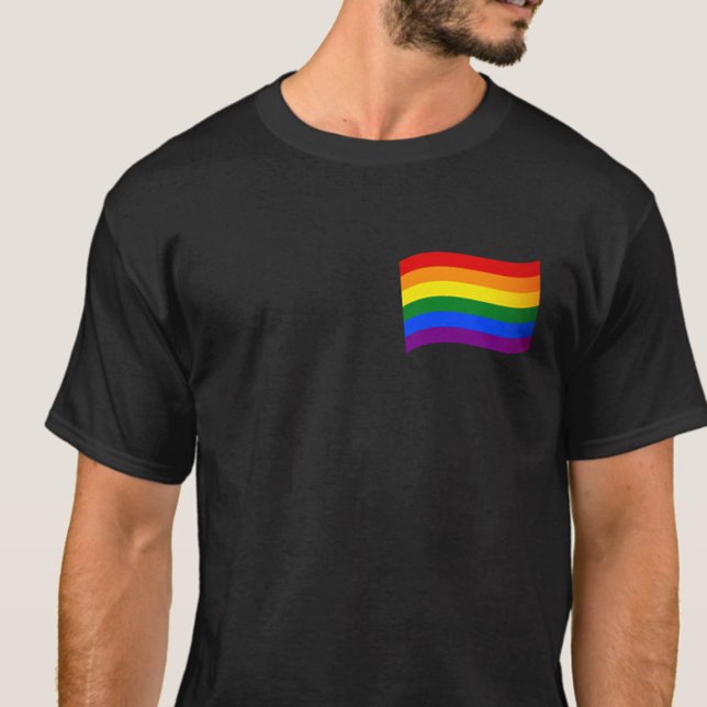 Rainbow Flag LGBT LGBTQ Gay Pride Elegant T-Shirt (Von Creator hochgeladen)
