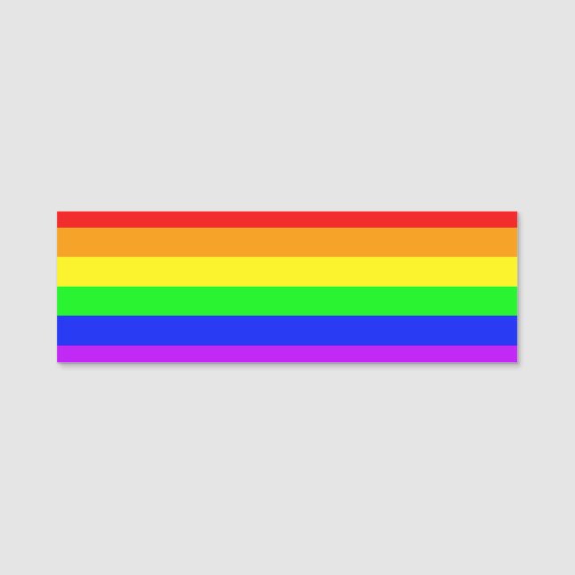 Rainbow Flag Namensschild (Vorderseite)