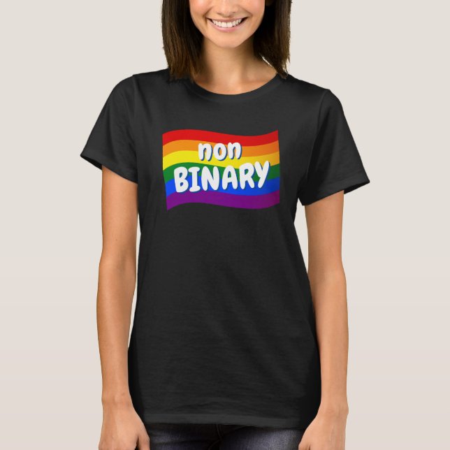 Rainbow Flag Nicht binärer LGBT LGBT LGBTQ-Stolz T-Shirt (Vorderseite)
