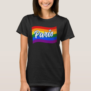 Rainbow Flag Paris Frankreich Gay Pride LGBT LGBTQ T-Shirt