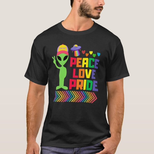 Rainbow Flag Peace Liebe Pride Month Niedlich Lgbt T-Shirt (Vorderseite)