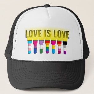 Rainbow Flag Pride Flashlights Shine A Light: Lieb Truckerkappe