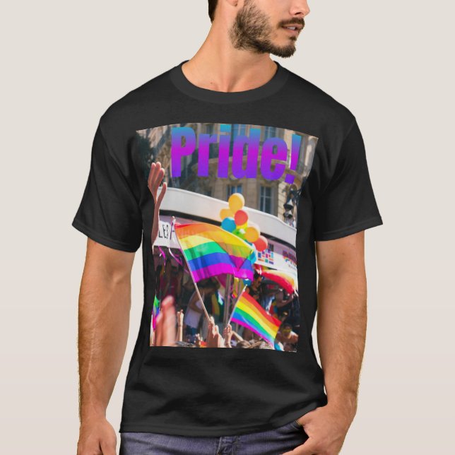 Rainbow Flag Pride Parade T-Shirt (Vorderseite)