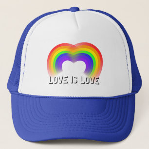 Rainbow Flag Prix and Equality Liebe ist Liebe Truckerkappe