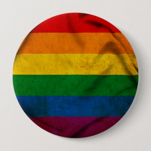 RAINBOW FLAG SQUARE LEINWAND BUTTON