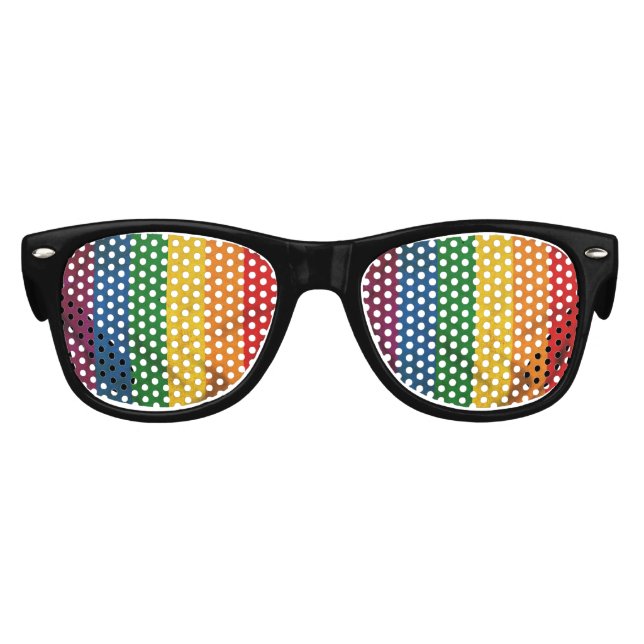 RAINBOW FLAG SQUARE LEINWAND SONNENBRILLE (Vorderseite)