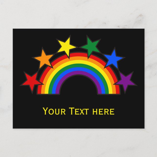 RAINBOW FLAG STARS III + Ihre Ideen Postkarte (Vorderseite)