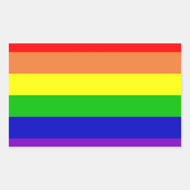 Rainbow Flag Sticker-Set Rechteckiger Aufkleber (Vorderseite)