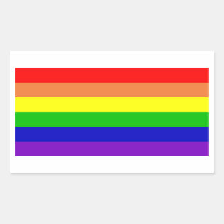 Rainbow Flag Sticker-Set Rechteckiger Aufkleber