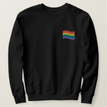 Rainbow-Flag Stickereibesticktes Shirt