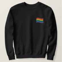 Rainbow Flag Stickereier T - Shirt
