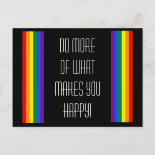RAINBOW FLAG - STREIFEN - LGBT-Farben Postkarte