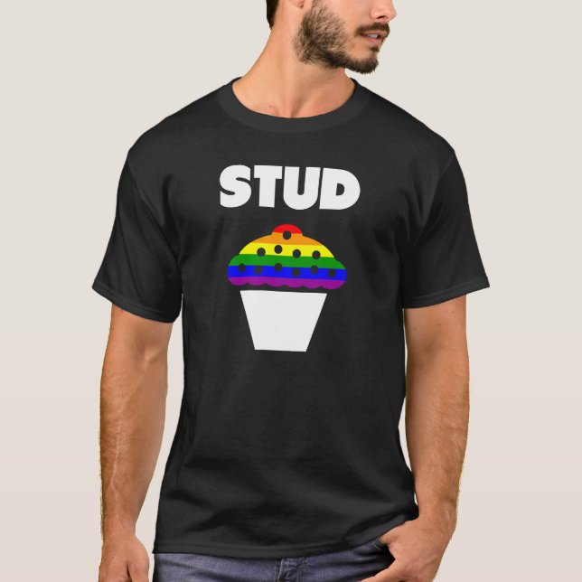 RAINBOW FLAG STUD MUFFIN T-Shirt (Vorderseite)