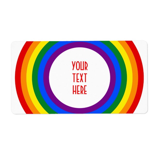 RAINBOW FLAG-TASTE + Ihr Zeichen oder Text (Vorne)