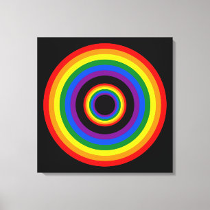 RAINBOW FLAG-TASTE + Ihr Zeichen oder Text Leinwanddruck