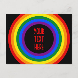 RAINBOW FLAG-TASTE + Ihr Zeichen oder Text Postkarte