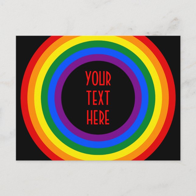 RAINBOW FLAG-TASTE + Ihr Zeichen oder Text Postkarte (Vorderseite)