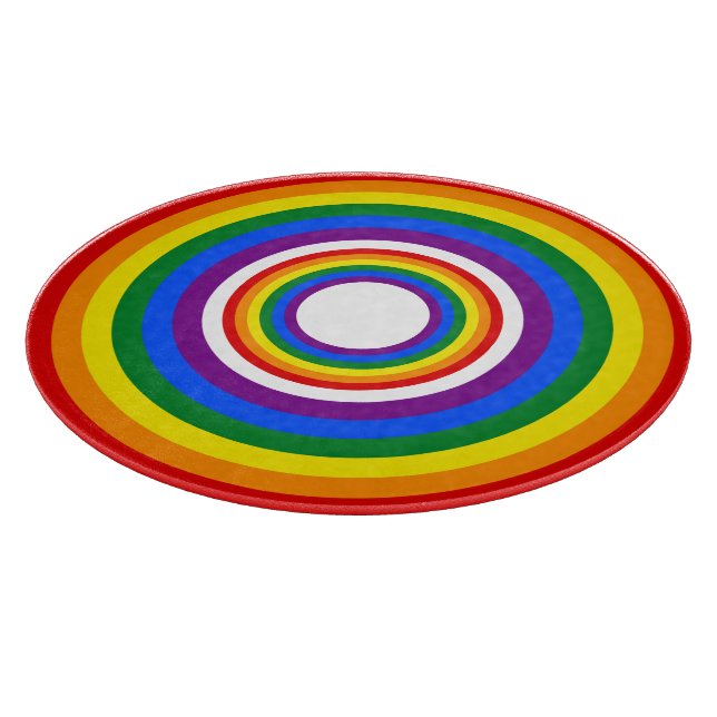 RAINBOW FLAG-TASTE + Ihr Zeichen oder Text Schneidebrett (Ecke)