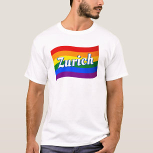 Rainbow Flag Zürich Schweiz Gay Pride LGBTQ T-Shirt