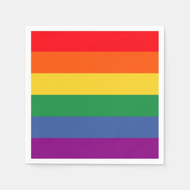 Rainbow-Flagge lgbtq einfaches Design Serviette (Vorderseite)