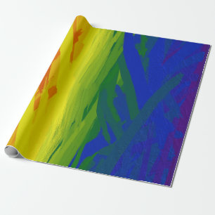 Rainbow Flames Gradient Geschenkpapier