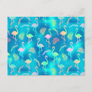 Rainbow Flamingo Postkarte