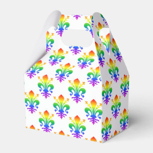 Rainbow Fleur-de-lis Geschenkschachtel