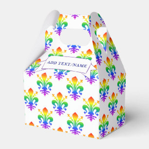 Rainbow Fleur-de-lis-Individuelle Name Geschenkschachtel