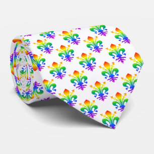 Rainbow Fleur-de-lis Krawatte