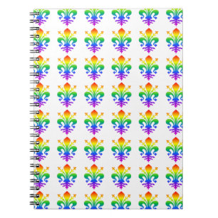 Rainbow Fleur-de-lis Notizblock
