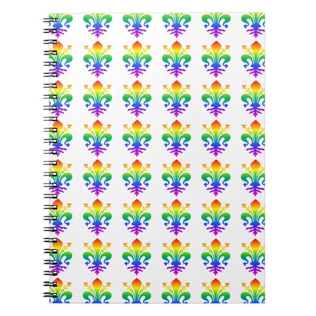 Rainbow Fleur-de-lis Notizblock (Vorderseite)