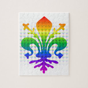 Rainbow Fleur-de-lis Puzzle